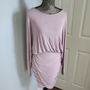 Elegant Pink Long Sleeve Dress
